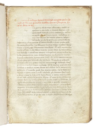 Dialoghi di San Gregorio volgarizzati da Domenico Cavalca Religione  - Auction Books, Autographs and Manuscripts - Libreria Antiquaria Gonnelli - Casa d'Aste - Gonnelli Casa d'Aste