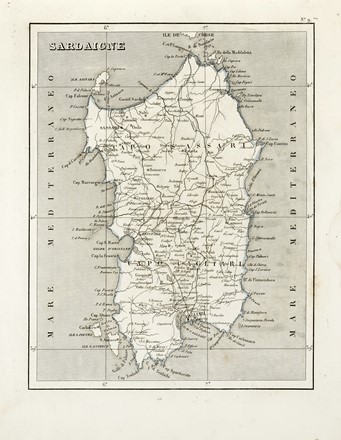 Carte du Roy.me de Sardaigne par Divisions Dress�e d'apres la carte  en 12 feuilles de M.r le Capitaine Raymond par Lorrain Ain� G�ographe.  - Asta Arte Antica, Moderna e Contemporanea - Libreria Antiquaria Gonnelli - Casa d'Aste - Gonnelli Casa d'Aste