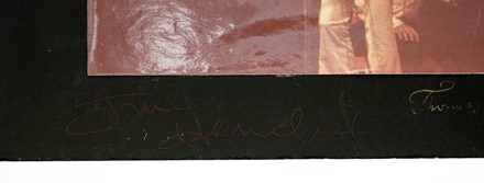  Hendrix Jimi : Fotografia a colori con firma autografa di Jimi Hendrix e del fotografo Thomas Dellert su passe-partout. Musica, Musica, Teatro, Spettacolo  - Auction Books, Autographs and Manuscripts - Libreria Antiquaria Gonnelli - Casa d'Aste - Gonnelli Casa d'Aste
