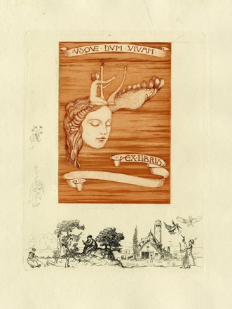 Guido Balsamo Stella  (Torino, 1882 - Asolo, 1941) : Lotto composto di 6 ex libris.  - Auction Arte Antica, Moderna e Contemporanea - Libreria Antiquaria Gonnelli - Casa d'Aste - Gonnelli Casa d'Aste