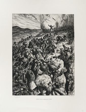  Autori vari : Lotto composto di 3 incisioni per la Medaglia d'Oro al valore.  Salvatore Fiume  (Comiso, 1915 - Milano, 1997), Francesco Chiappelli  (Pistoia, 1890 - Firenze, 1947)  - Asta Arte Antica, Moderna e Contemporanea - Libreria Antiquaria Gonnelli - Casa d'Aste - Gonnelli Casa d'Aste
