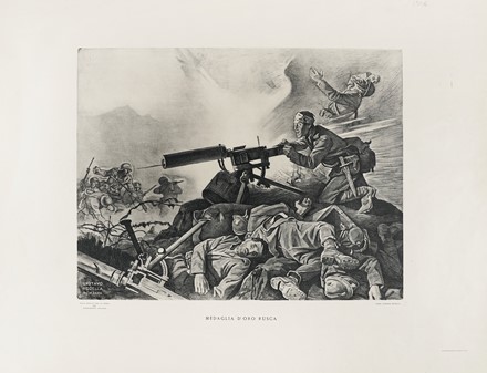  Autori vari : Lotto composto di 3 incisioni per la Medaglia d'Oro al valore.  Salvatore Fiume  (Comiso, 1915 - Milano, 1997), Francesco Chiappelli  (Pistoia, 1890 - Firenze, 1947)  - Asta Arte Antica, Moderna e Contemporanea - Libreria Antiquaria Gonnelli - Casa d'Aste - Gonnelli Casa d'Aste
