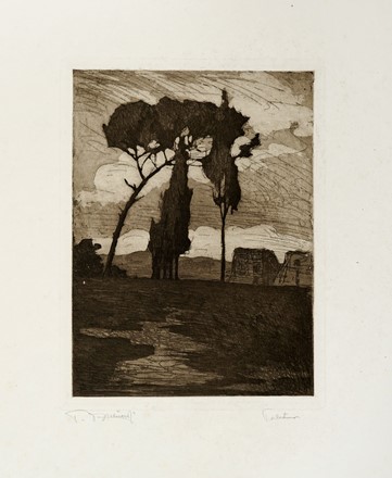  Autori vari : Lotto composto di 7 incisioni.  Pietro D'Achiardi  (Pisa, 1879 - Roma, 1940), Francesco Chiappelli  (Pistoia, 1890 - Firenze, 1947), Angelo Rossini  (Roma, 1871 - 1939), Giuseppe Rondini  (Palermo, 1886 - Grottaferrata, 1955)  - Asta Arte Antica, Moderna e Contemporanea - Libreria Antiquaria Gonnelli - Casa d'Aste - Gonnelli Casa d'Aste