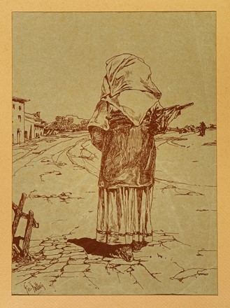  Giovanni Fattori  (Livorno, 1825 - Firenze, 1908) : Lotto composto di 3 incisioni dalla cartella 20 Ricordi Dal Vero.  - Auction Arte Antica, Moderna e Contemporanea - Libreria Antiquaria Gonnelli - Casa d'Aste - Gonnelli Casa d'Aste