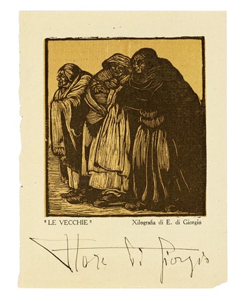  Ettore Di Giorgio  (Alessandria d'Egitto, 1890 - Viareggio, 1971) : Lotto composto di 3 incisioni.  - Auction Arte Antica, Moderna e Contemporanea - Libreria Antiquaria Gonnelli - Casa d'Aste - Gonnelli Casa d'Aste