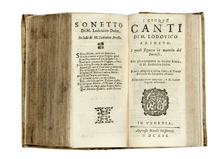  Ariosto Ludovico : Orlando furioso... Letteratura classica, Classici, Letteratura italiana  - Auction Books, Autographs and Manuscripts - Libreria Antiquaria Gonnelli - Casa d'Aste - Gonnelli Casa d'Aste