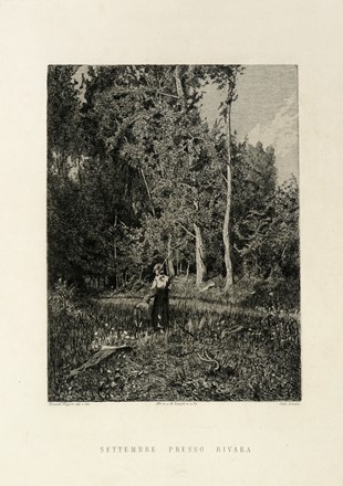  Autori vari : Lotto composto id 7 incisioni.  Ernesto Rayper  (Genova, 1840 - Gameragna di Stella, 1873), Federico Faruffini  (Sesto San Giovanni, 1831 - Perugia, 1869), Alberto Pasini  (Busseto, 1826 - Cavoretto, 1899), Gioacchino Banfi  (1851 - 1885), Luigi Serra  (Bologna, 1846 - 1888)  - Asta Arte Antica, Moderna e Contemporanea - Libreria Antiquaria Gonnelli - Casa d'Aste - Gonnelli Casa d'Aste
