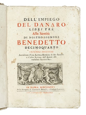  Maffei Scipione : Dell'impiego del danaro libri tre... Economia, Economia, Sociologia  - Auction Books, Autographs and Manuscripts - Libreria Antiquaria Gonnelli - Casa d'Aste - Gonnelli Casa d'Aste
