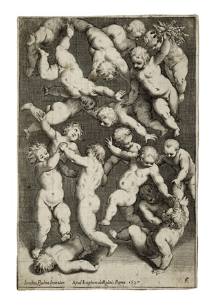  Luca Ciamberlano  (Urbino, 1580 - Roma, 1641) [attribuito a] : Putti.  - Asta Arte Antica, Moderna e Contemporanea - Libreria Antiquaria Gonnelli - Casa d'Aste - Gonnelli Casa d'Aste