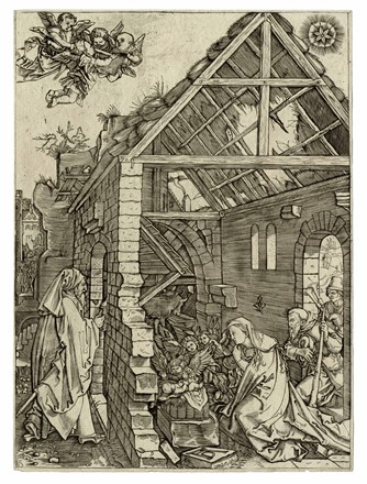  Marcantonio Raimondi  (Molinella,, 1480 - Bologna,, 1534) : Nativit�.  - Asta Arte Antica, Moderna e Contemporanea - Libreria Antiquaria Gonnelli - Casa d'Aste - Gonnelli Casa d'Aste