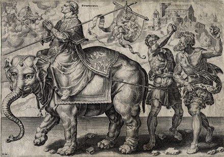  Dirk Volkertsz Coornhert  (Amsterdam, 1522 - Gouda, 1590) : Trionfo di Santo Stefano o il trionfo della Pazienza.  - Asta Arte Antica, Moderna e Contemporanea - Libreria Antiquaria Gonnelli - Casa d'Aste - Gonnelli Casa d'Aste
