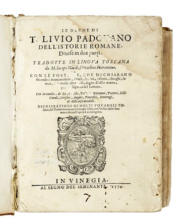  Livius Titus : Le deche dell'istorie romane... Storia, Storia, Diritto e Politica  - Auction Books, Autographs and Manuscripts - Libreria Antiquaria Gonnelli - Casa d'Aste - Gonnelli Casa d'Aste