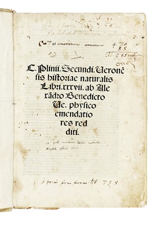  Plinius Secundus Gaius : Veronensis Historiae naturalis libri XXXVII... Scienze naturali  - Auction Books, Autographs and Manuscripts - Libreria Antiquaria Gonnelli - Casa d'Aste - Gonnelli Casa d'Aste