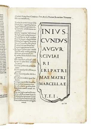  Plinius Secundus Gaius : Veronensis Historiae naturalis libri XXXVII... Scienze naturali  - Auction Books, Autographs and Manuscripts - Libreria Antiquaria Gonnelli - Casa d'Aste - Gonnelli Casa d'Aste