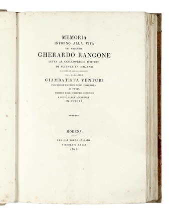  Peretti Antonio : Disegno del monumento in plastica eretto nella chiesa di S. Francesco in Modena in memoria della preservazione di questa citta dal cholera-morbus...  - Auction Books, Autographs and Manuscripts - Libreria Antiquaria Gonnelli - Casa d'Aste - Gonnelli Casa d'Aste