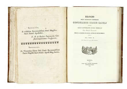 Peretti Antonio : Disegno del monumento in plastica eretto nella chiesa di S. Francesco in Modena in memoria della preservazione di questa citta dal cholera-morbus...  - Auction Books, Autographs and Manuscripts - Libreria Antiquaria Gonnelli - Casa d'Aste - Gonnelli Casa d'Aste