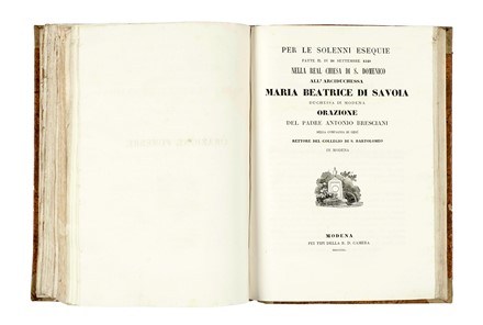  Peretti Antonio : Disegno del monumento in plastica eretto nella chiesa di S. Francesco in Modena in memoria della preservazione di questa citta dal cholera-morbus...  - Auction Books, Autographs and Manuscripts - Libreria Antiquaria Gonnelli - Casa d'Aste - Gonnelli Casa d'Aste