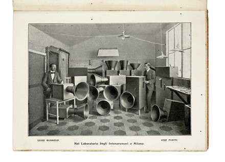  Russolo Luigi : L'Arte dei Rumori. Futurismo, Musica, Arte, Musica, Teatro, Spettacolo  Bruno [pseud. di Ginanni Corradini Bruno] Corra  (Ravenna, 1892 - Varese, 1976), Filippo Tommaso Marinetti  (1876 - 1994), Emilio Settimelli  (Firenze, 1891 - 1954), Ardengo Soffici  (Rignano sull'Arno (Firenze), 1879 - Forte dei Marmi (Lucca), 1964), Gino Severini  (Cortona, 1883 - Parigi, 1966)  - Auction Books, Autographs and Manuscripts - Libreria Antiquaria Gonnelli - Casa d'Aste - Gonnelli Casa d'Aste