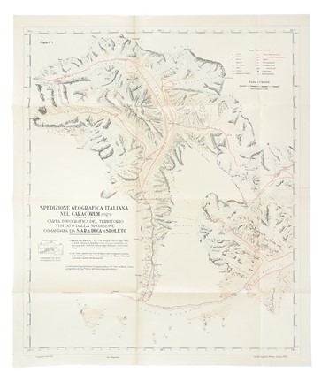  Aimone di Savoia-Aosta - Duca di Spoleto Aimone di Savoia-Aosta - Duca di Spoleto : La spedizione geografica italiana al Karakoram [...] Storia del viaggio e risultati geografici... Geografia e viaggi  Ardito Desio  - Auction Books, Autographs and Manuscripts - Libreria Antiquaria Gonnelli - Casa d'Aste - Gonnelli Casa d'Aste