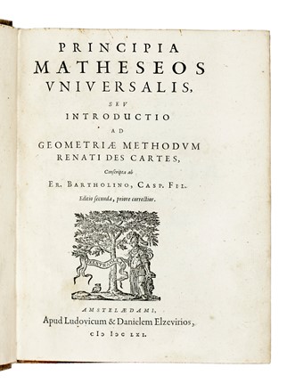  Descartes Ren� : Geometria editio secunda. (-Principia matheseos universalis). Geometria, Scienze tecniche e matematiche, Scienze tecniche e matematiche  - Auction Books, Autographs and Manuscripts - Libreria Antiquaria Gonnelli - Casa d'Aste - Gonnelli Casa d'Aste