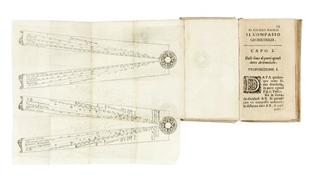  Galilei Galileo, Lusvergh Giacomo, Lusvergh Domenico : Di Galileo Galilei il compasso geometrico adulto [...] Nouamente stampato, e dato in luce da Domenico Lusuergh fabricatore d'istromenti matematici... Galileiana, Strumenti scientifici, Scienze tecniche e matematiche, Scienze tecniche e matematiche, Scienze tecniche e matematiche  - Auction Books, Autographs and Manuscripts - Libreria Antiquaria Gonnelli - Casa d'Aste - Gonnelli Casa d'Aste