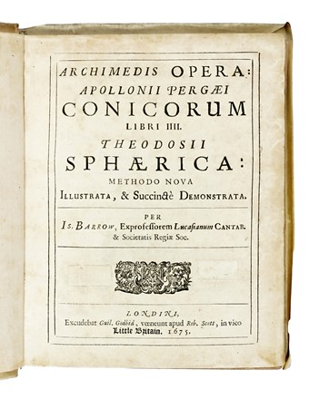  Archimedes : Archimedis Opera: Apollonii Pergaei Conicorum libri IV... Scienze tecniche e matematiche  - Auction Books, Autographs and Manuscripts - Libreria Antiquaria Gonnelli - Casa d'Aste - Gonnelli Casa d'Aste