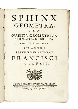  Saccheri Giovanni Girolamo, Ventimiglia Ruggero : Sphinx geometra seu Quaesita geometrica proposita et soluta...  - Asta Libri, autografi e manoscritti - Libreria Antiquaria Gonnelli - Casa d'Aste - Gonnelli Casa d'Aste