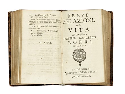  Arconati Lamberti Giovanni Girolamo, Borri Giuseppe Francesco : La chiave del gabinetto del cavagliere Gioseppe Francesco Borri milanese... Alchimia, Scienze naturali, Occultismo  - Auction Books, Autographs and Manuscripts - Libreria Antiquaria Gonnelli - Casa d'Aste - Gonnelli Casa d'Aste