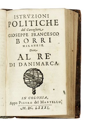  Arconati Lamberti Giovanni Girolamo, Borri Giuseppe Francesco : La chiave del gabinetto del cavagliere Gioseppe Francesco Borri milanese... Alchimia, Scienze naturali, Occultismo  - Auction Books, Autographs and Manuscripts - Libreria Antiquaria Gonnelli - Casa d'Aste - Gonnelli Casa d'Aste