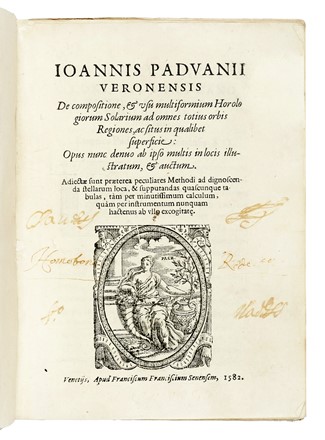  Padovani Giovanni : De compositione, & vsu multiformium horologiorum solarium ad omnes totius orbis regiones, ac situs in qualibet superficie... Scienze tecniche e matematiche, Gnomonica - Meridiane e Orologi, Americana, Scienze tecniche e matematiche, Storia, Diritto e Politica  - Auction Books, Autographs and Manuscripts - Libreria Antiquaria Gonnelli - Casa d'Aste - Gonnelli Casa d'Aste