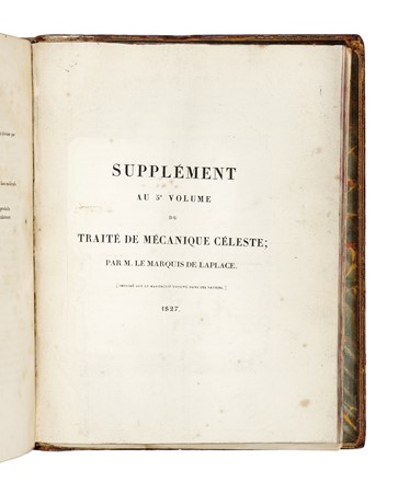  Laplace (de) Pierre Simon, Knight Thomas : Trait� de m�canique c�leste [...] Tome premier [-cinquieme]. Fisica, Scienze tecniche e matematiche, Scienze tecniche e matematiche  - Auction Books, Autographs and Manuscripts - Libreria Antiquaria Gonnelli - Casa d'Aste - Gonnelli Casa d'Aste