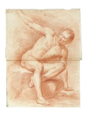  Anonimo del XVIII secolo : Laocoonte / Studio per figura virile con braccio levato.  - Asta Arte Antica, Moderna e Contemporanea - Libreria Antiquaria Gonnelli - Casa d'Aste - Gonnelli Casa d'Aste