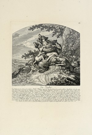  Johann Elias Ridinger  (Ulm, 1698 - Augsburg, 1767) : Die von verschidenen Arthen der Hunden behaezte Jagtbare Thiere. Mit anmerckungen wie solche von denenselben gejagt, angefallen, gefangen, gehalten, nidergezogen und theils gew�rget werden.  - Asta Arte Antica, Moderna e Contemporanea - Libreria Antiquaria Gonnelli - Casa d'Aste - Gonnelli Casa d'Aste