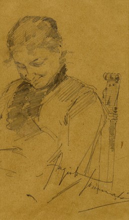  Angiolo Tommasi  (Livorno, 1858 - Torre del Lago Puccini, 1923) : Ritratto femminile seduto.  - Asta Arte Antica, Moderna e Contemporanea [parte II] - Libreria Antiquaria Gonnelli - Casa d'Aste - Gonnelli Casa d'Aste