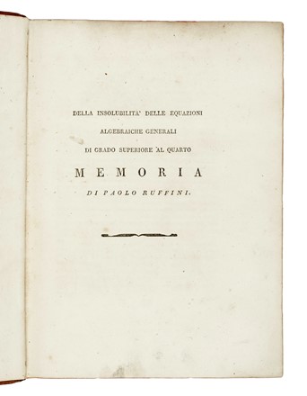  Ruffini Paolo : Miscellanea delle memorie del Ruffini  - Asta Libri, autografi e manoscritti - Libreria Antiquaria Gonnelli - Casa d'Aste - Gonnelli Casa d'Aste