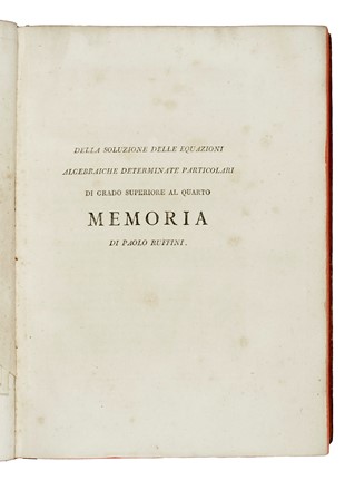  Ruffini Paolo : Miscellanea delle memorie del Ruffini  - Asta Libri, autografi e manoscritti - Libreria Antiquaria Gonnelli - Casa d'Aste - Gonnelli Casa d'Aste