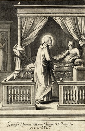  Luca Ciamberlano  (Urbino, 1580 - Roma, 1641) : Otto tavole da Vita di S. Filippo Neri fiorentino. Fondatore della Congreg.ne dell'Oratorio di Roma,, dove mori nell' anno 1595 dell'et� sva ottanta.  - Asta Arte Antica, Moderna e Contemporanea - Libreria Antiquaria Gonnelli - Casa d'Aste - Gonnelli Casa d'Aste