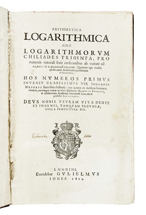  Briggs Henry : Arithmetica logarithmica sive Logarithmorum chiliades triginta... Aritmetica, Scienze tecniche e matematiche  - Auction Books, Autographs and Manuscripts - Libreria Antiquaria Gonnelli - Casa d'Aste - Gonnelli Casa d'Aste