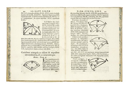  Della Porta Giovan Battista : Elementorum curvilineorum libri tres... Scienze tecniche e matematiche  - Auction Books, Autographs and Manuscripts - Libreria Antiquaria Gonnelli - Casa d'Aste - Gonnelli Casa d'Aste
