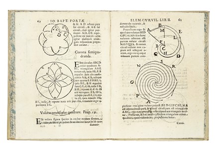  Della Porta Giovan Battista : Elementorum curvilineorum libri tres... Scienze tecniche e matematiche  - Auction Books, Autographs and Manuscripts - Libreria Antiquaria Gonnelli - Casa d'Aste - Gonnelli Casa d'Aste
