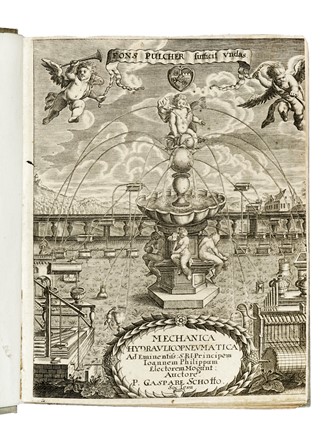 Schott Gaspar : Mechanica hydraulico-pneumatica... Meccanica, Scienze tecniche e matematiche, Scienze tecniche e matematiche  Athanasius Kircher  (Geisa (Germania),, 1602 - Roma,, 1680)  - Auction Books, Autographs and Manuscripts - Libreria Antiquaria Gonnelli - Casa d'Aste - Gonnelli Casa d'Aste