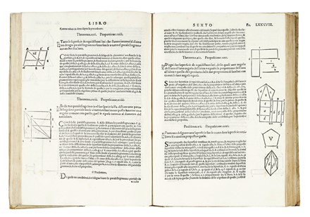  Euclides, Tartaglia Niccol� : Euclide megarense philosopho: solo introduttore delle scientie mathematice: diligentemente reassettato, et alla integrita ridotto per il degno professore di tal scientie Nicolo Tartalea... Scienze tecniche e matematiche  - Auction Books, Autographs and Manuscripts - Libreria Antiquaria Gonnelli - Casa d'Aste - Gonnelli Casa d'Aste