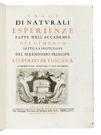  Magalotti Lorenzo : Saggi di naturali esperienze fatte nell'Accademia del Cimento...  - Asta Libri, autografi e manoscritti - Libreria Antiquaria Gonnelli - Casa d'Aste - Gonnelli Casa d'Aste