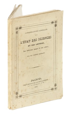  Germain Sophie : Considerations gen�rales sur l'�tat des sciences... Scienze tecniche e matematiche  - Auction Books, Autographs and Manuscripts - Libreria Antiquaria Gonnelli - Casa d'Aste - Gonnelli Casa d'Aste