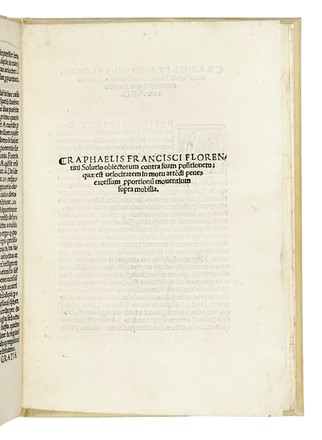  Franchi Raffaele : Verificatio universalis in regulas Aristotelis de motu non recedens a communi mathematicorum doctrina. Incunabolo, Scienze tecniche e matematiche, Filosofia, Collezionismo e Bibliografia  - Auction Books, Autographs and Manuscripts - Libreria Antiquaria Gonnelli - Casa d'Aste - Gonnelli Casa d'Aste