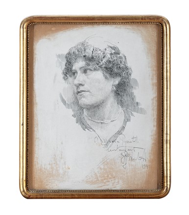  Francesco Paolo Michetti  (Tocco da Casauria, 1851 - Francavilla al mare, 1929) : Maria Pignatelli.  - Asta Arte Antica, Moderna e Contemporanea [parte II] - Libreria Antiquaria Gonnelli - Casa d'Aste - Gonnelli Casa d'Aste