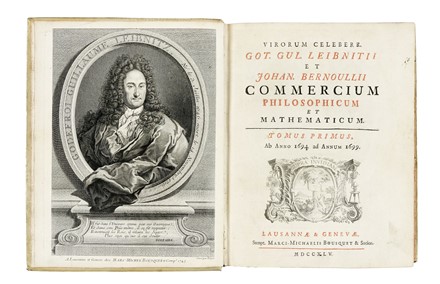  Leibniz Gottfried Wilhelm von : Commercium philosophicum et mathematicum. Tomus primus(-secundus). Scienze tecniche e matematiche  - Auction Books, Autographs and Manuscripts - Libreria Antiquaria Gonnelli - Casa d'Aste - Gonnelli Casa d'Aste