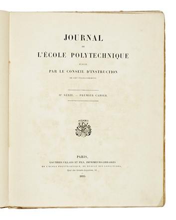  Poincar� Henri : Analysis situs in 'Journal de l'Ecole Polytechnique IIe s�rie - premier cahier' Scienze tecniche e matematiche  - Auction Books, Autographs and Manuscripts - Libreria Antiquaria Gonnelli - Casa d'Aste - Gonnelli Casa d'Aste