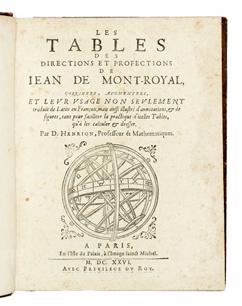  Henrion Didier, Regiomontanus Iohannes : Memoires mathematiques, recueillis et dressez en faueur de la noblesse fran�oise... Scienze tecniche e matematiche, Architettura Militare, Architettura  - Auction Books, Autographs and Manuscripts - Libreria Antiquaria Gonnelli - Casa d'Aste - Gonnelli Casa d'Aste