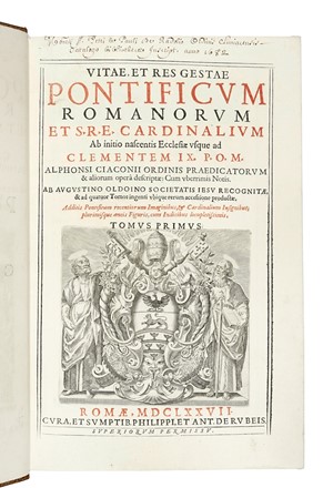  Chac�n Alfonso : Vitae, et res gestae pontificum Romanorum [...] Tomus primus (-quartus).  - Auction Books, Autographs and Manuscripts - Libreria Antiquaria Gonnelli - Casa d'Aste - Gonnelli Casa d'Aste